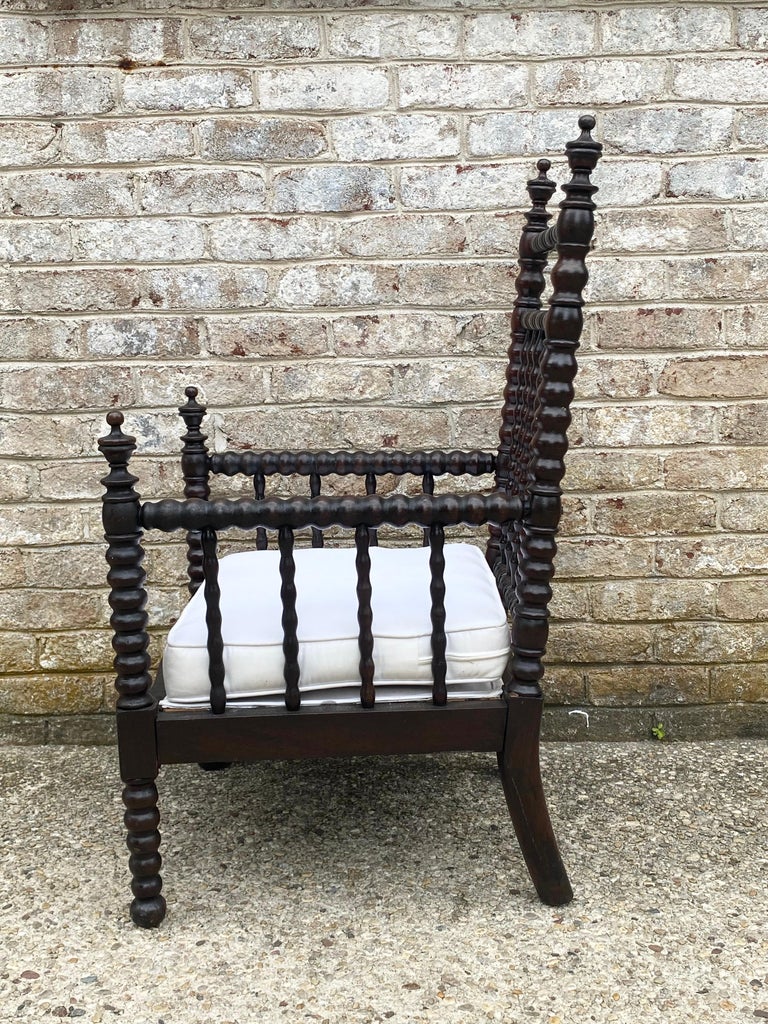 Carved Bobbin Arm Chair For Sale at 1stDibs