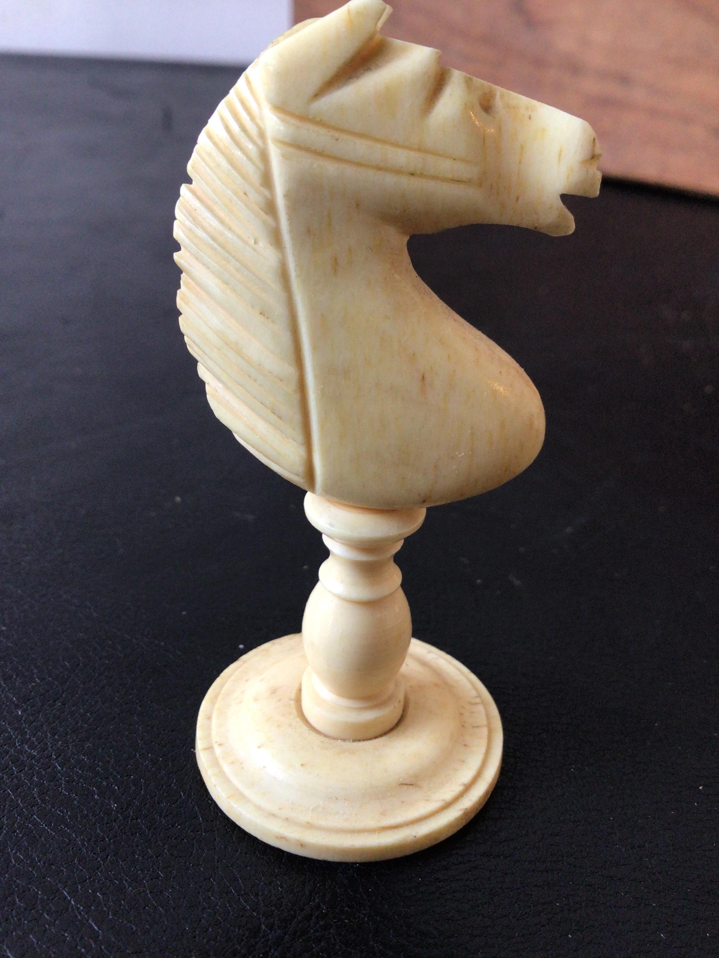 Carved Bone Chess Pieces 3