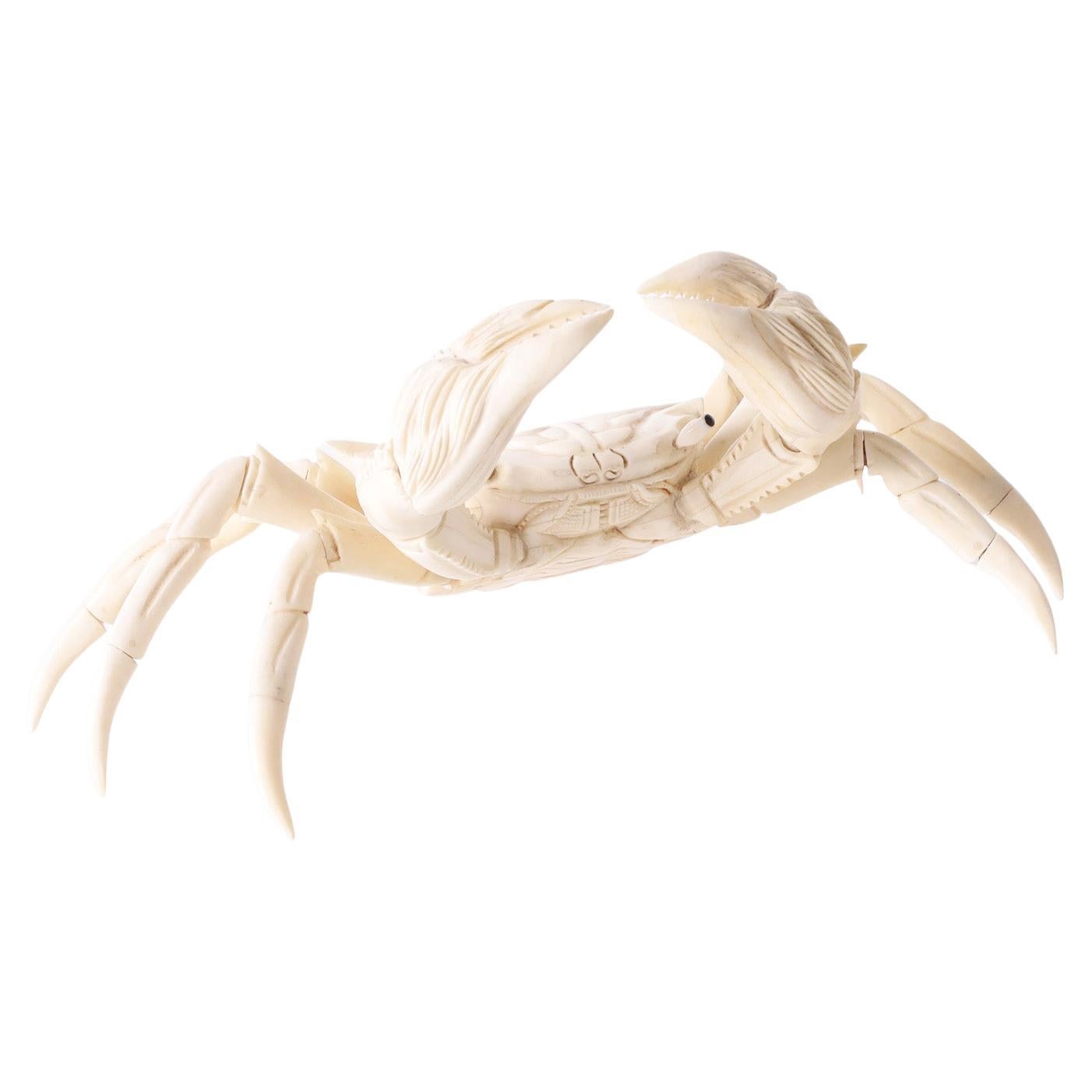 Geschnitzte Knochen Krabbe (Chinesischer Export) im Angebot
