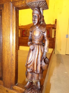 Carved Breton Marriage Bed, circa 1900