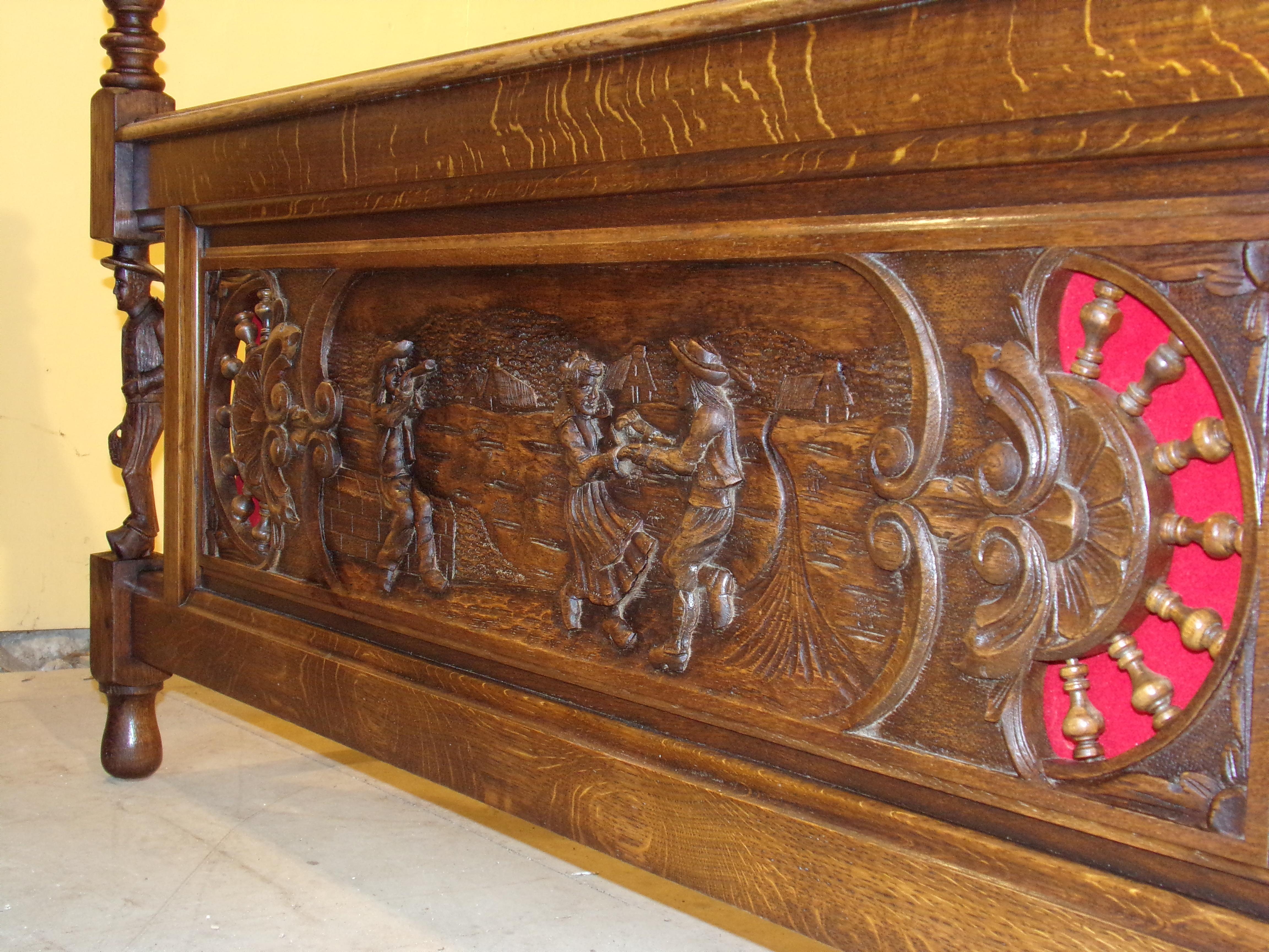 Other Carved Breton Marriage Bed, circa 1900 For Sale