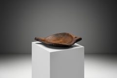 Carved Brutalist Fruit Bowl, Europe ca. 1960s