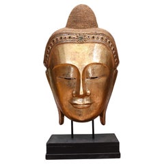 Carved Buddha Bust Thai Buddhist Art 1930