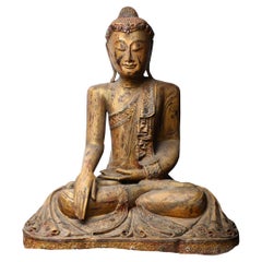 Carved Buddha Statue Nepalese Meditation Buddhism
