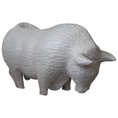 Carved Bull Sculpture, Spain, 1960s