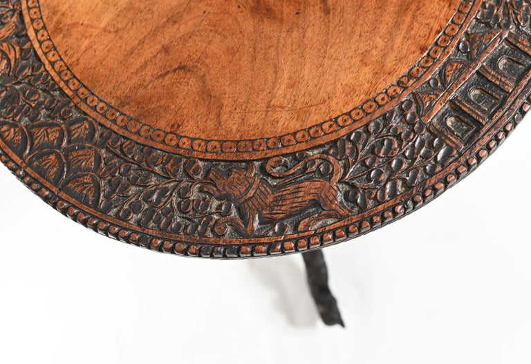 Carved Burmese Side Table Myanmar Burma Furniture, 1840 For Sale at 1stDibs