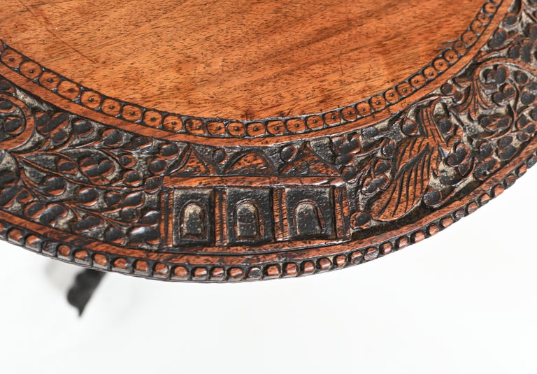 Carved Burmese Side Table Myanmar Burma Furniture, 1840 For Sale at 1stDibs