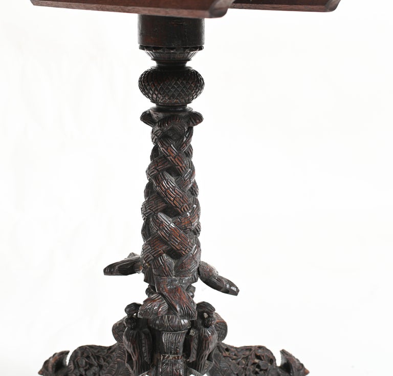 Carved Burmese Side Table Myanmar Burma Furniture, 1840 For Sale at 1stDibs
