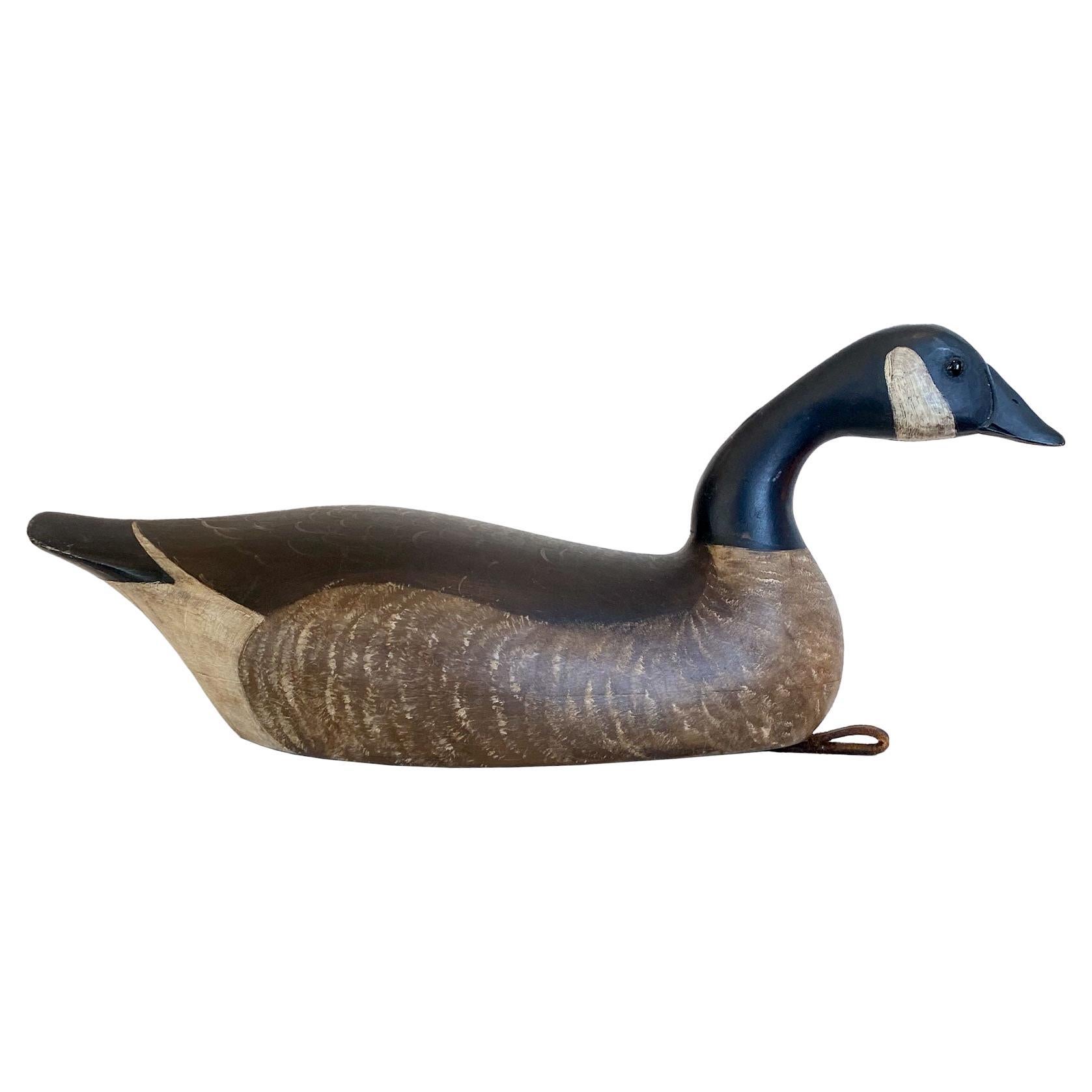 Carved Canada Goose by Frank Finney For Sale