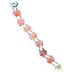 Carved Carnelian Islamic Calligraphy  Bracelet