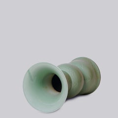 Carved Celadon Porcelain Altar Vase