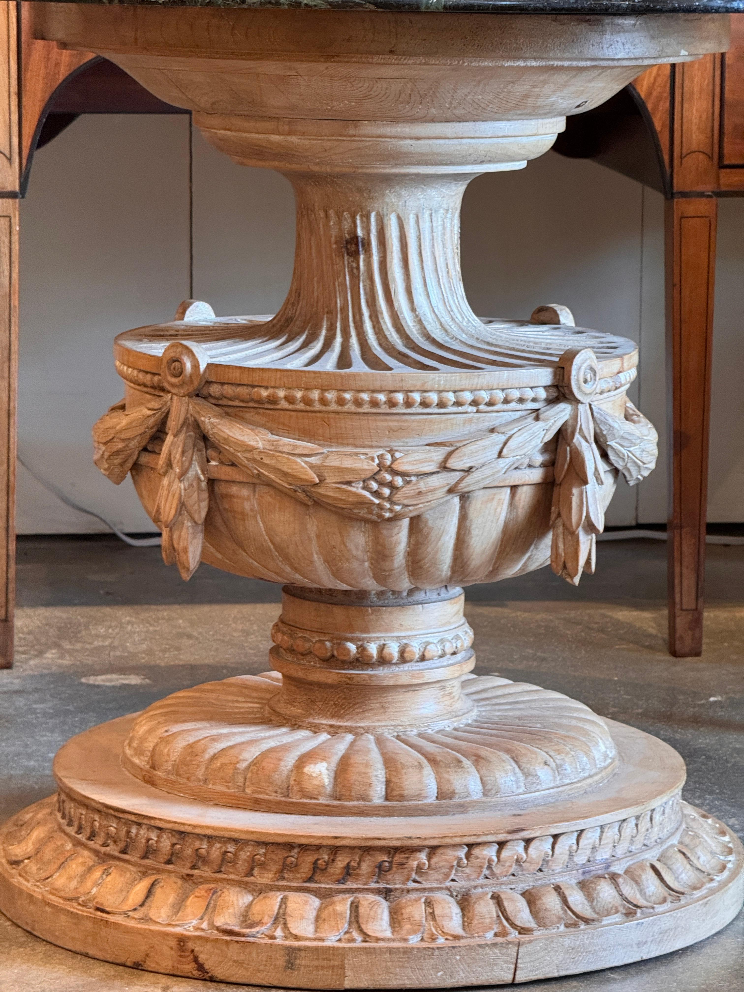 Carved Center Table With Marble Top For Sale 1