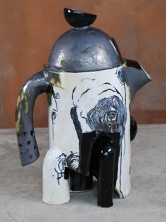 Carved Ceramic Vase-Jug "Barcelona" by Wojciech Dzienniak Contemporary Art 2025