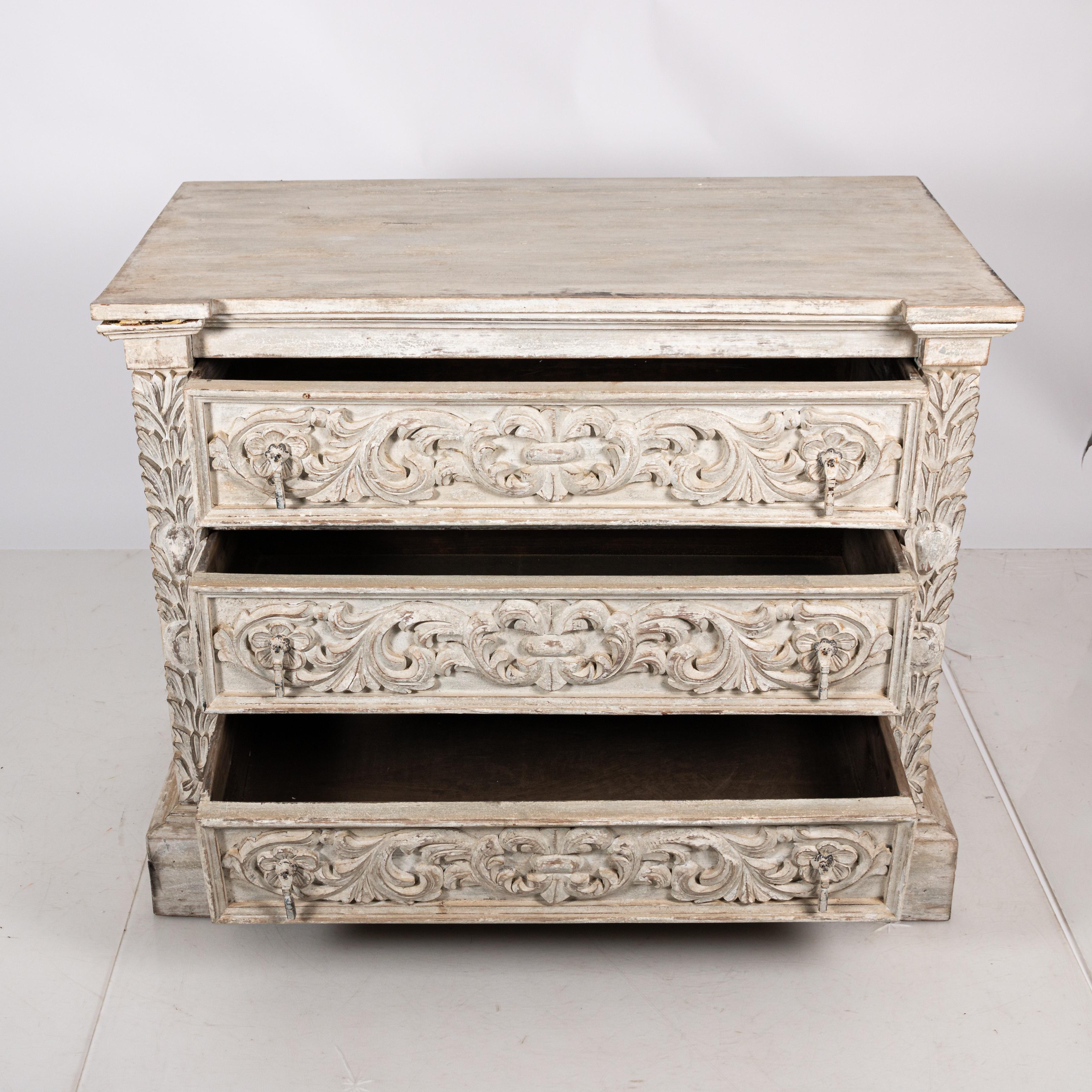 white washed chest of drawers