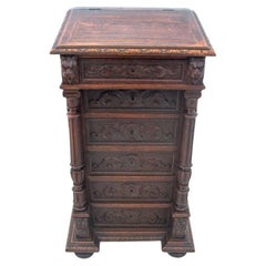 Used Carved chest of drawers, France, around 1870.