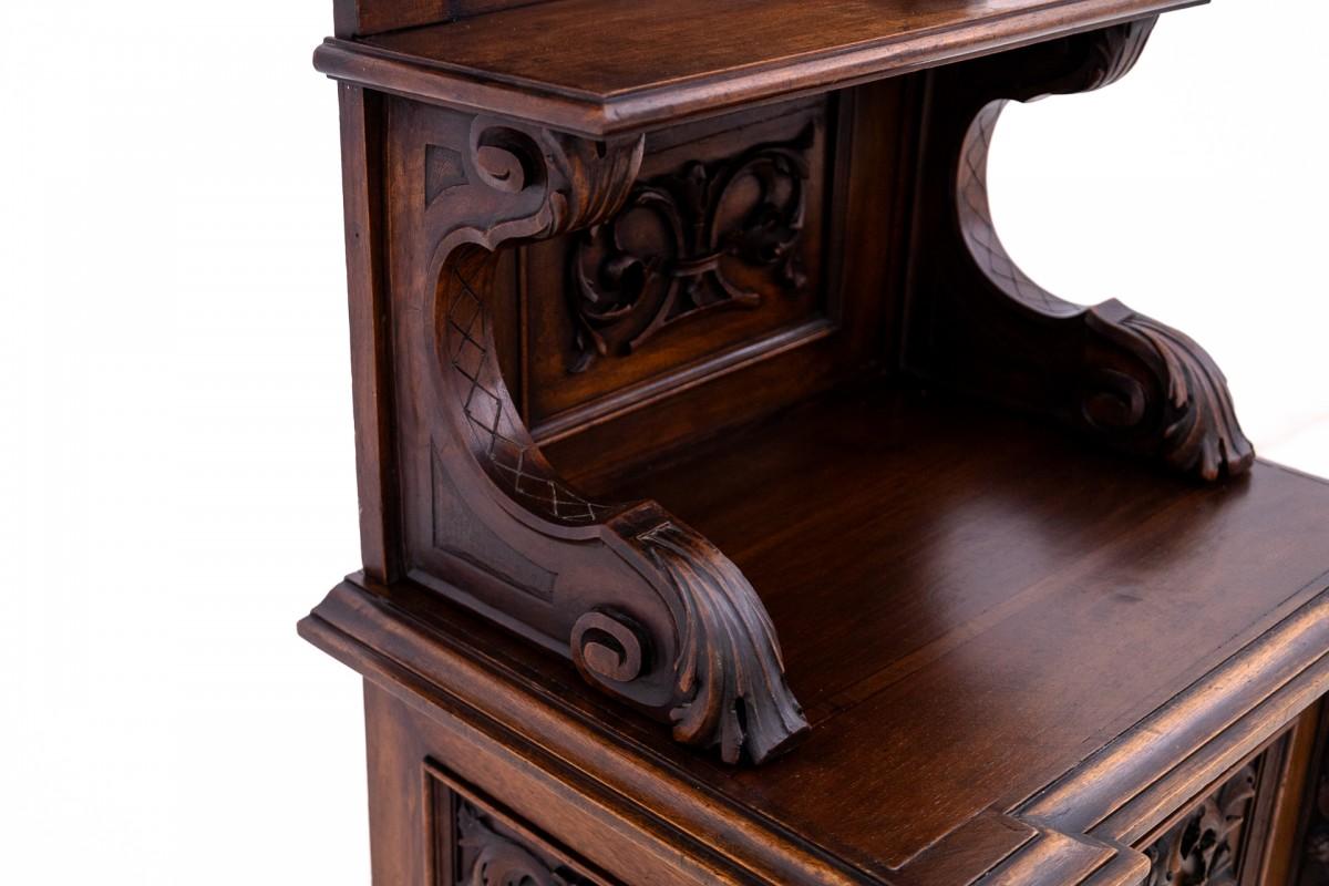 Walnut Carved chest of drawers, France, circa 1880.