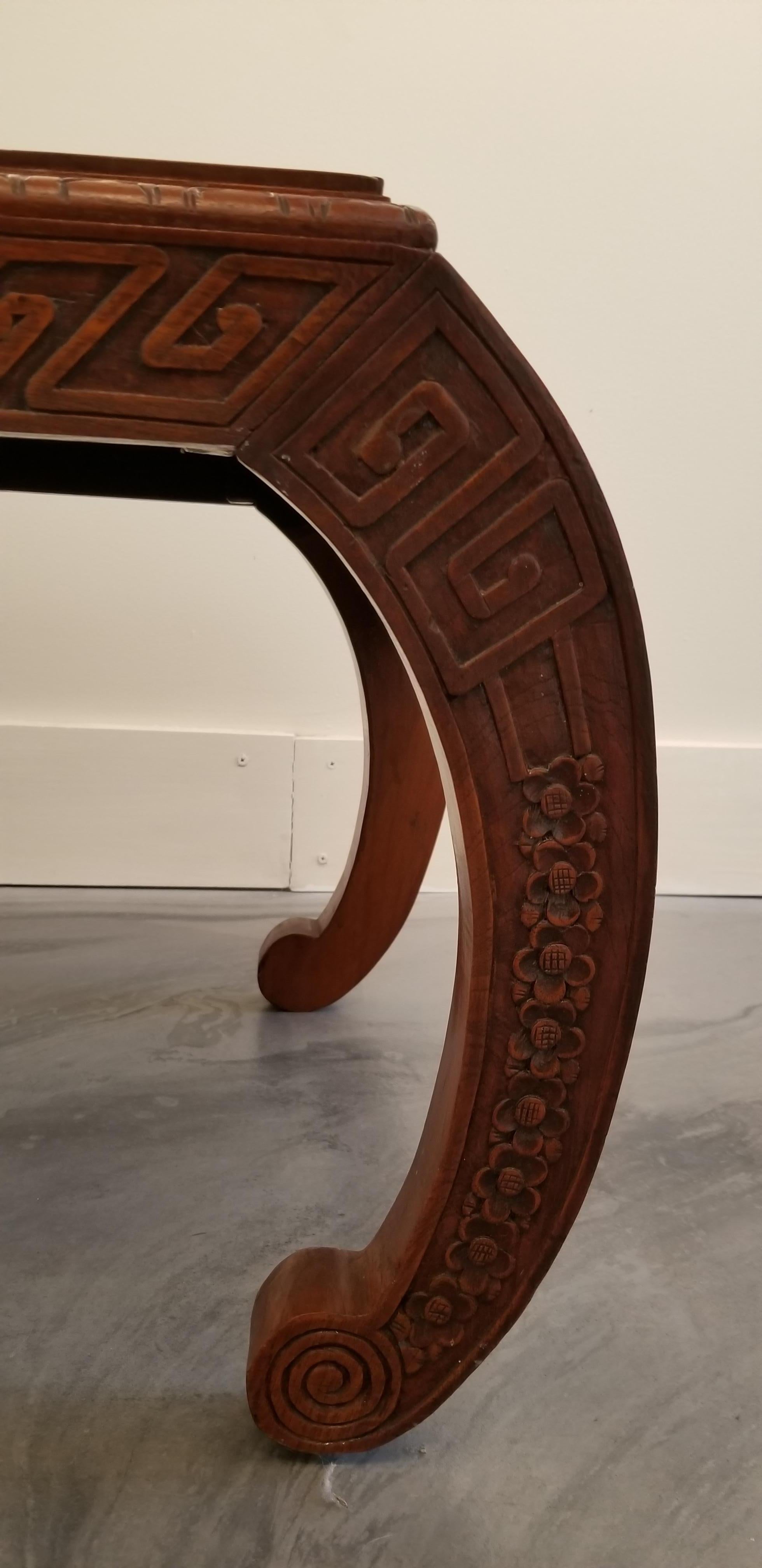 Carved Chinese Coffee Table For Sale 5