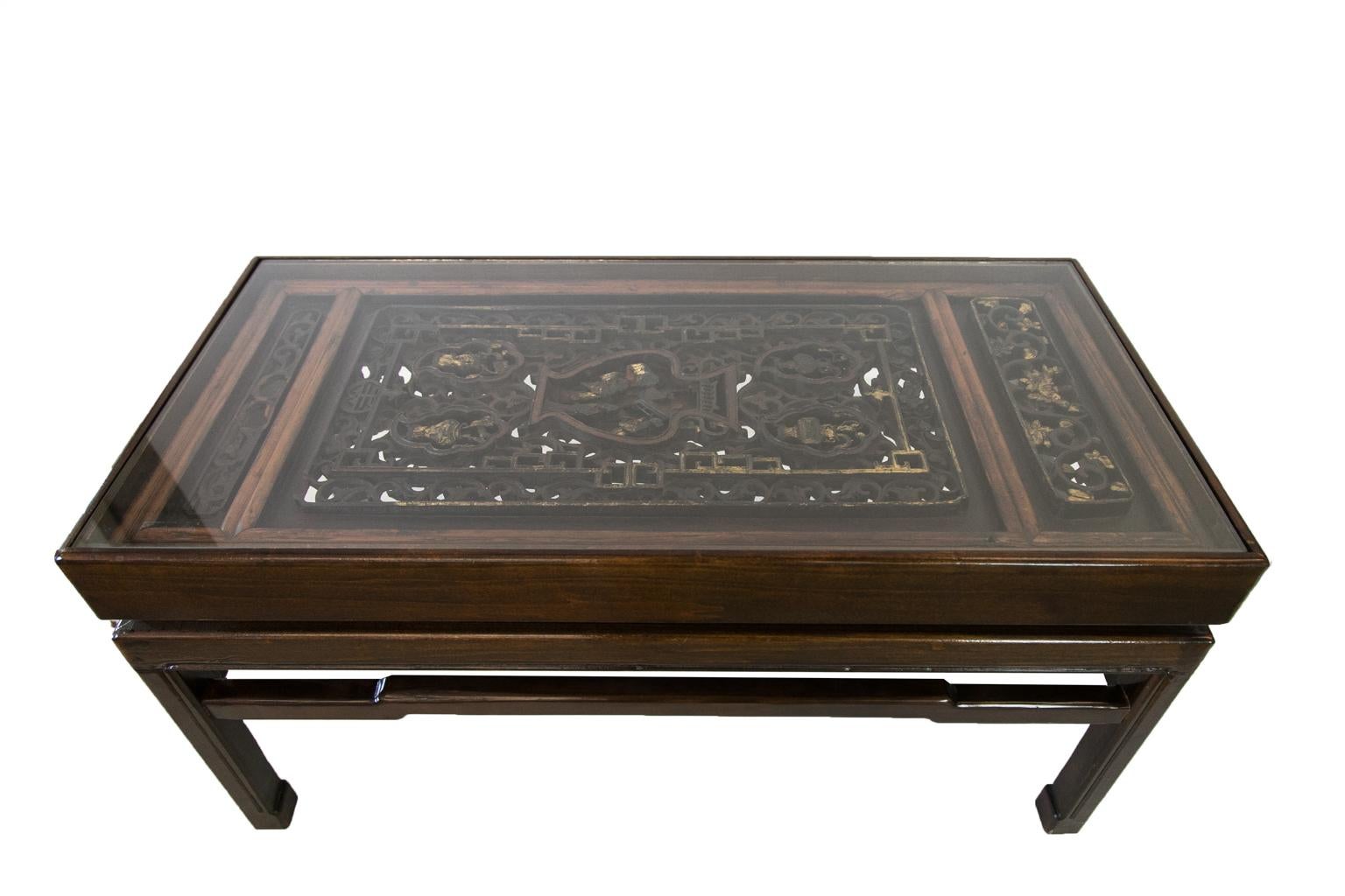 chinese carved coffee table