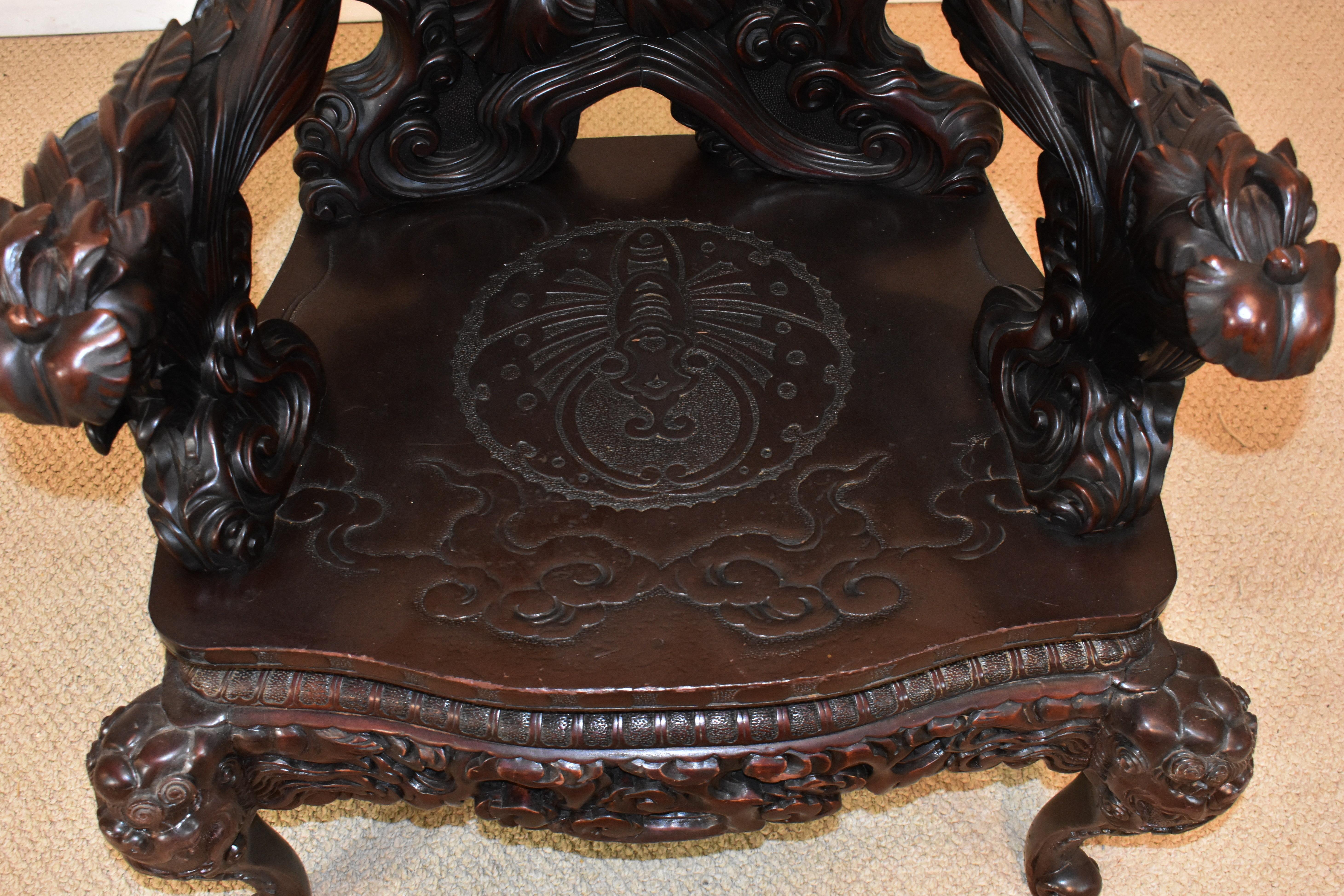 carved dragon chair