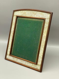 Carved Chinese Jade Nephrite and Rosewood Table Top Frame