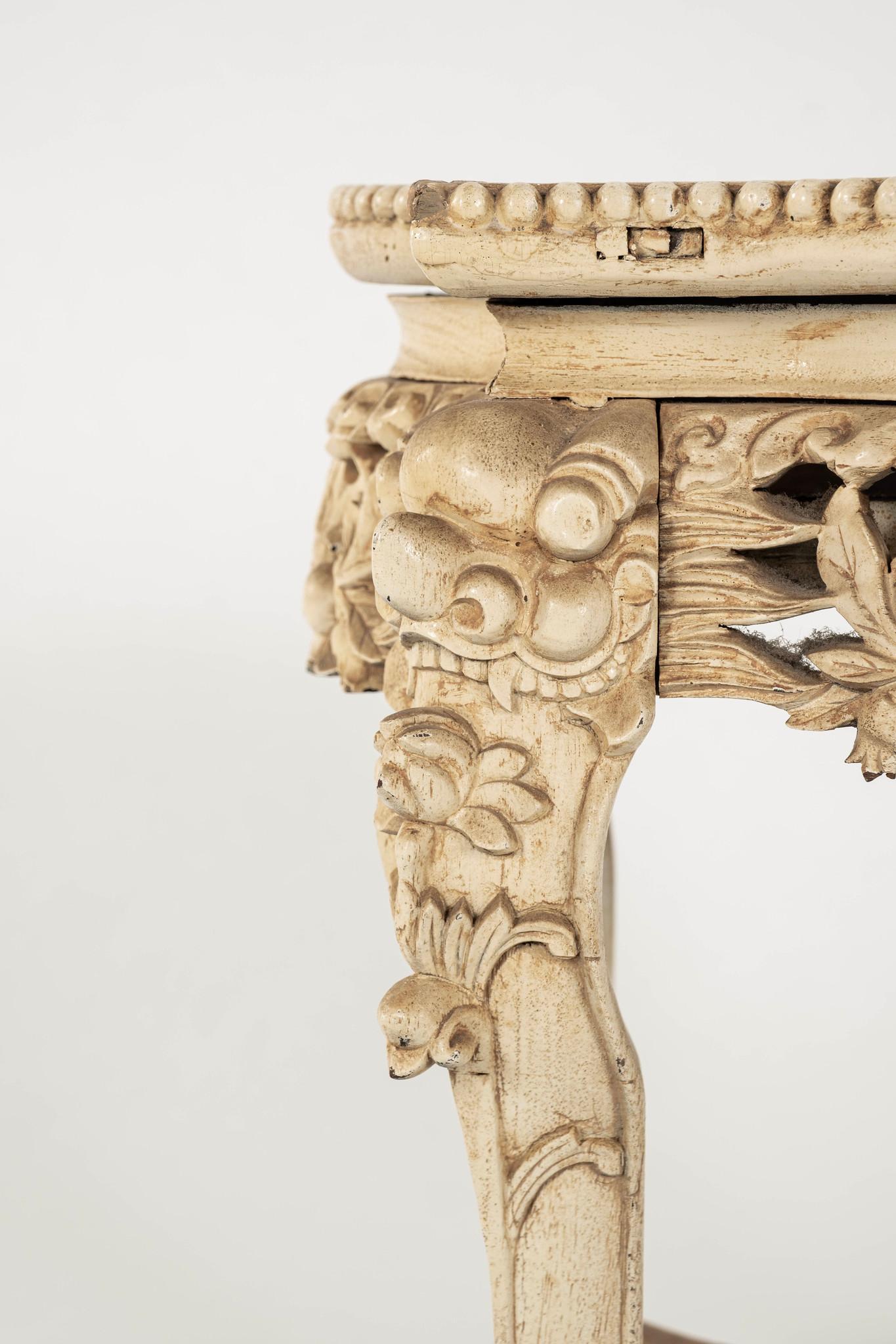 Early 20th Century Carved Chinese Occasional Table For Sale