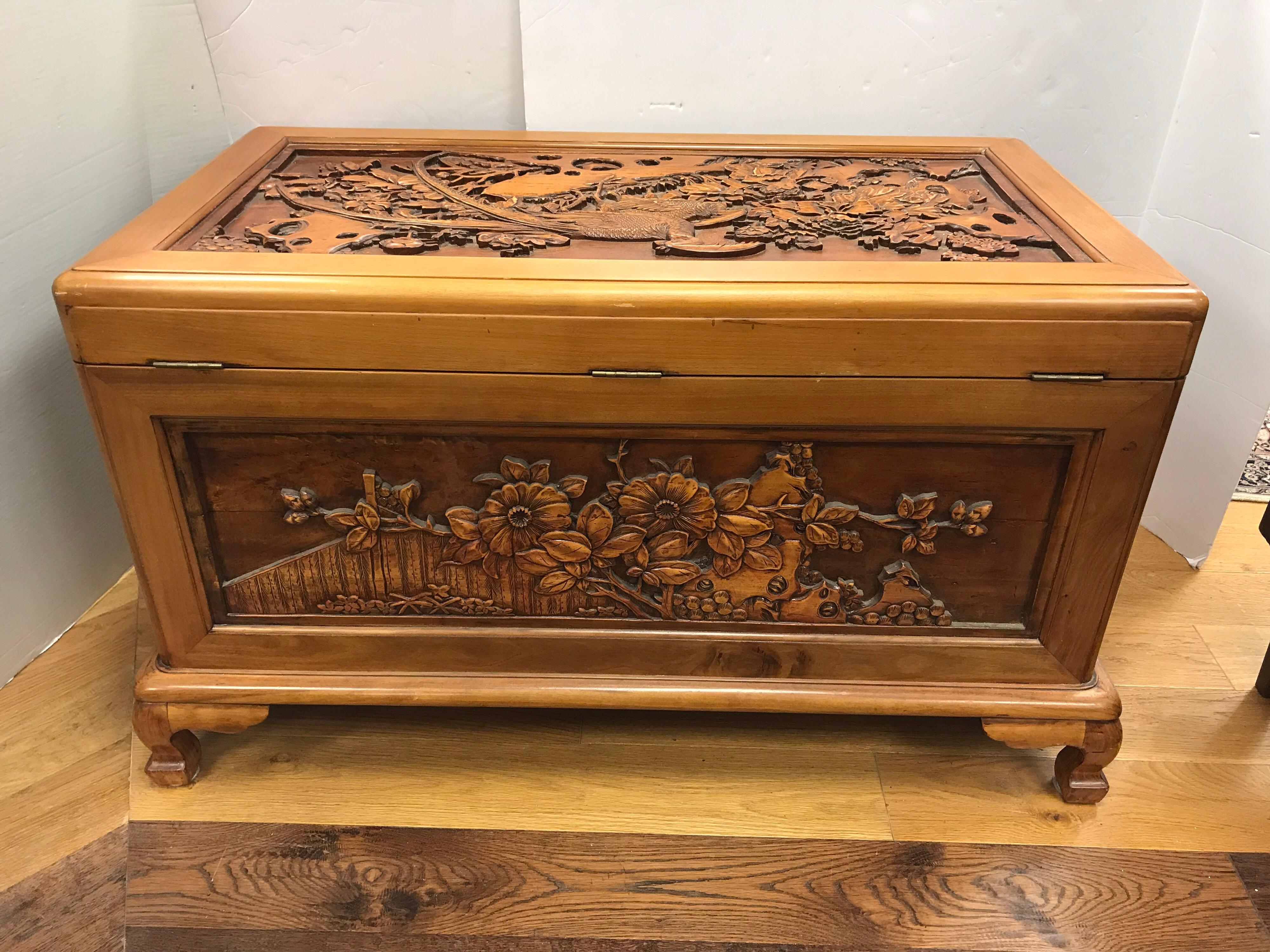 Carved Chinese Trunk Box 4