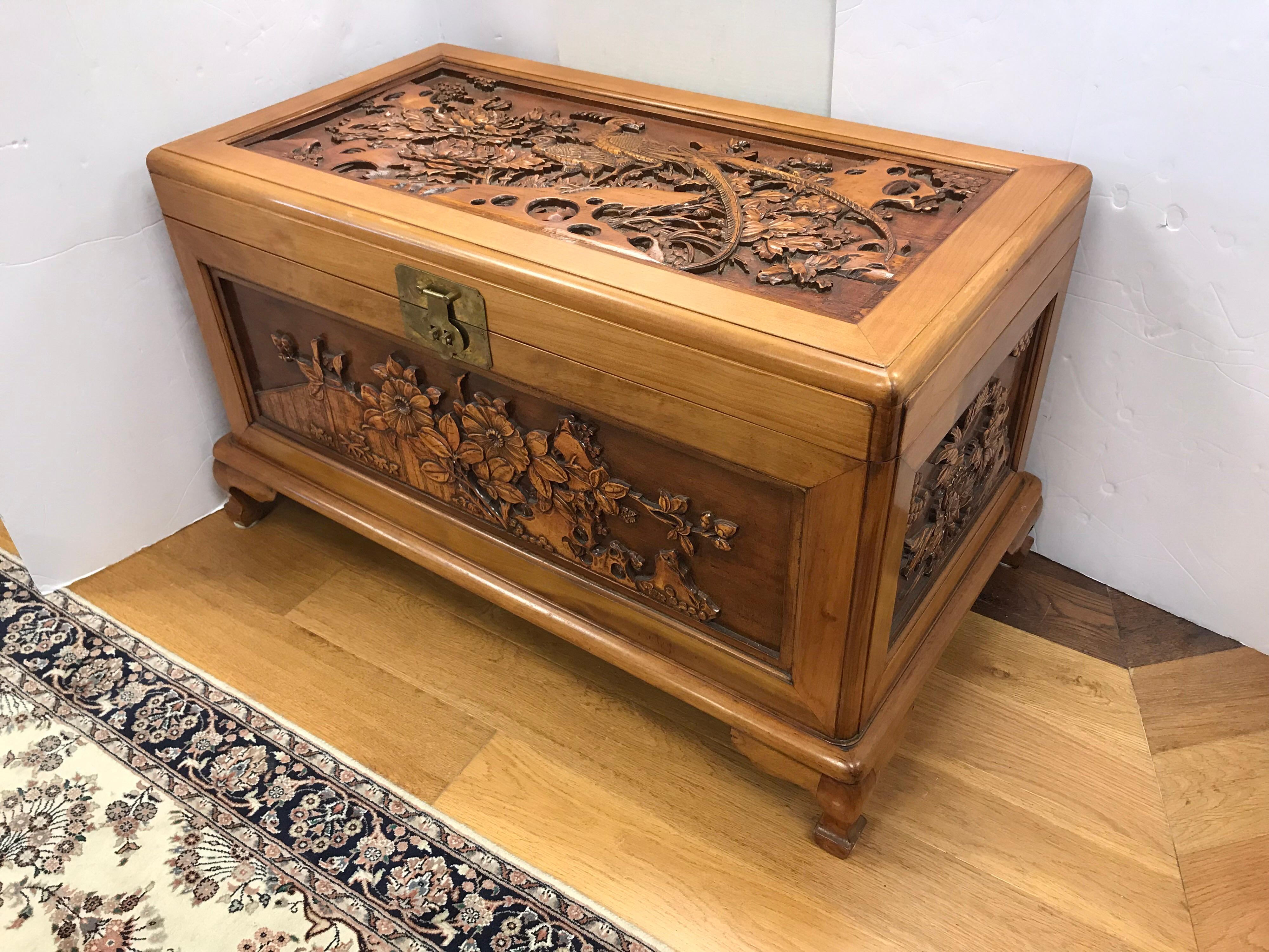 Carved Chinese Trunk Box 6