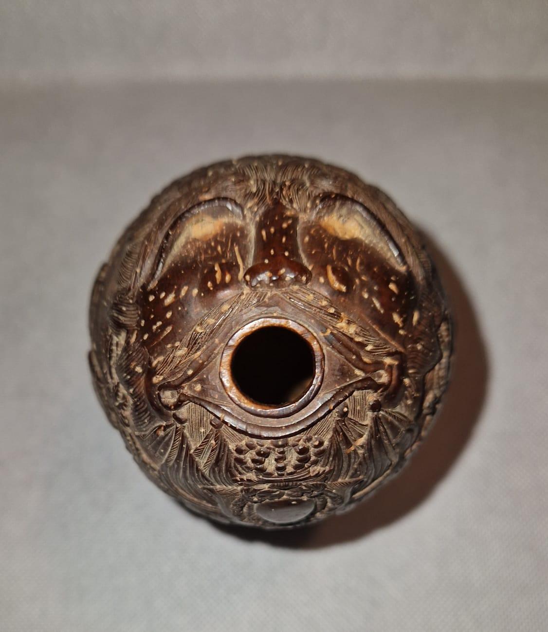 Empire Carved coconut from early 19th century
