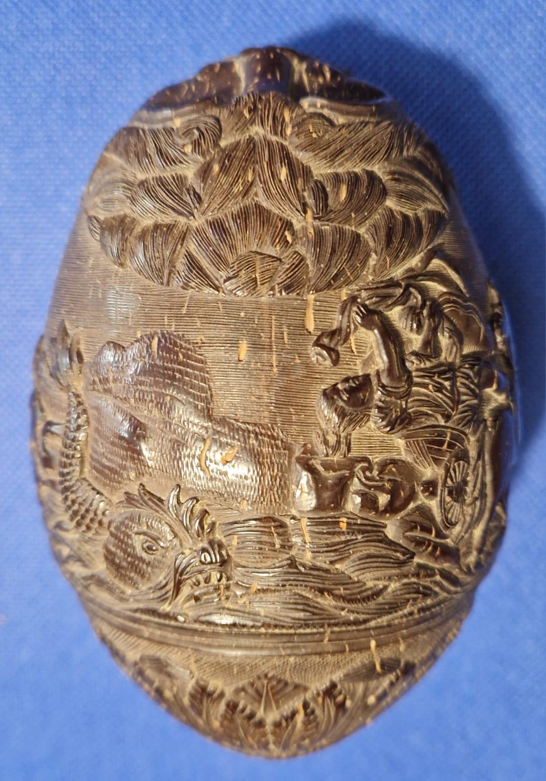 Geschnitzter Kokosnussholz aus dem frühen 19. Jahrhundert 1