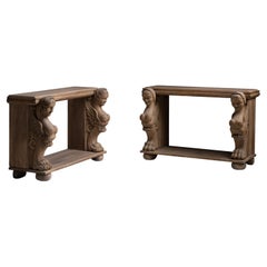 Carved Console Table, Belgium, circa 1860