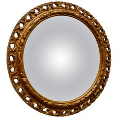 Carved Convex Gilt Wall Mirror