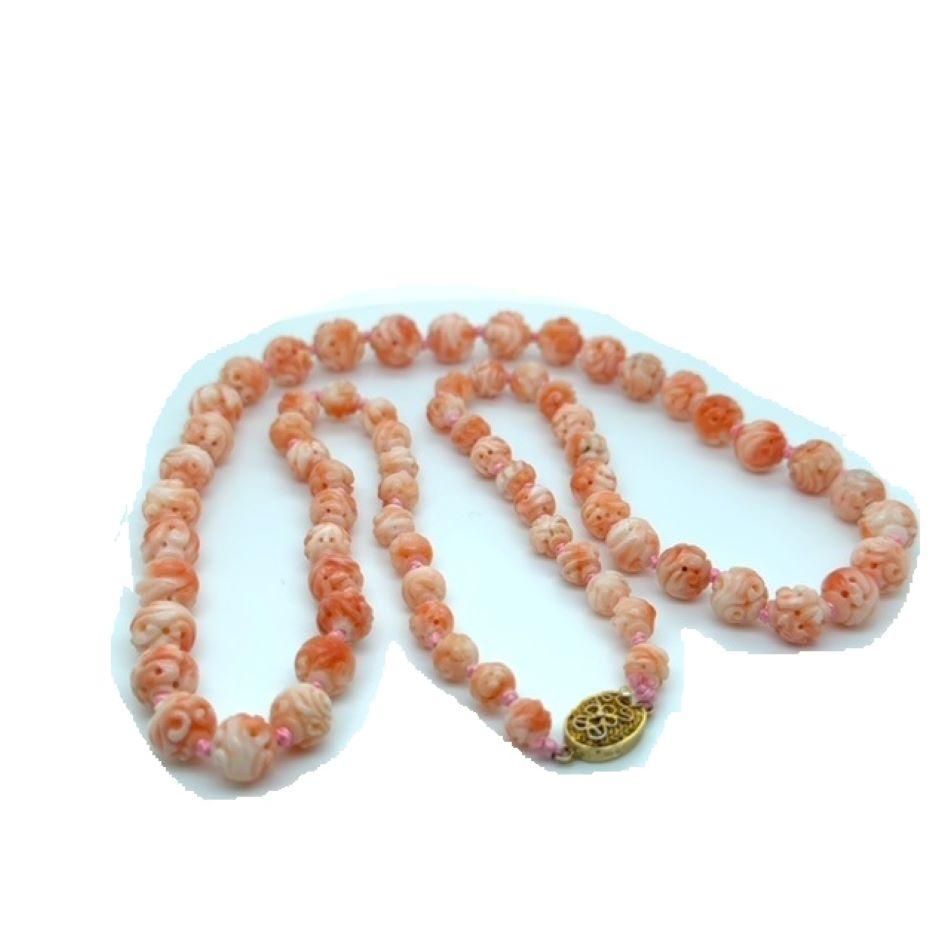 Contemporary Carved Coral Momo Coral necklace-25