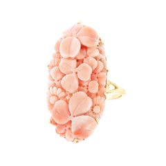Carved Coral Ring
