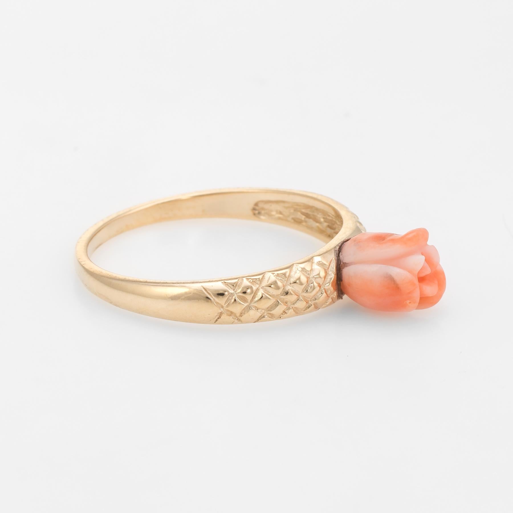 coral rose ring