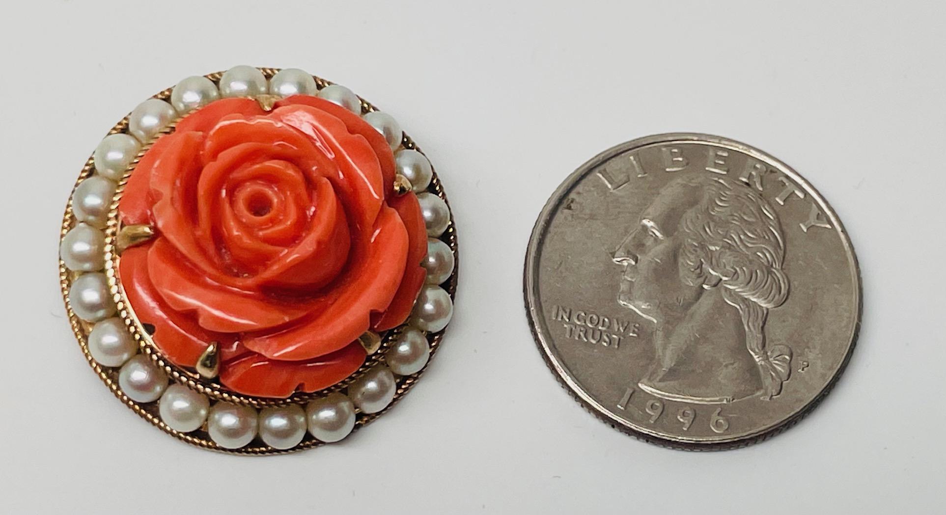 Coral Brooch