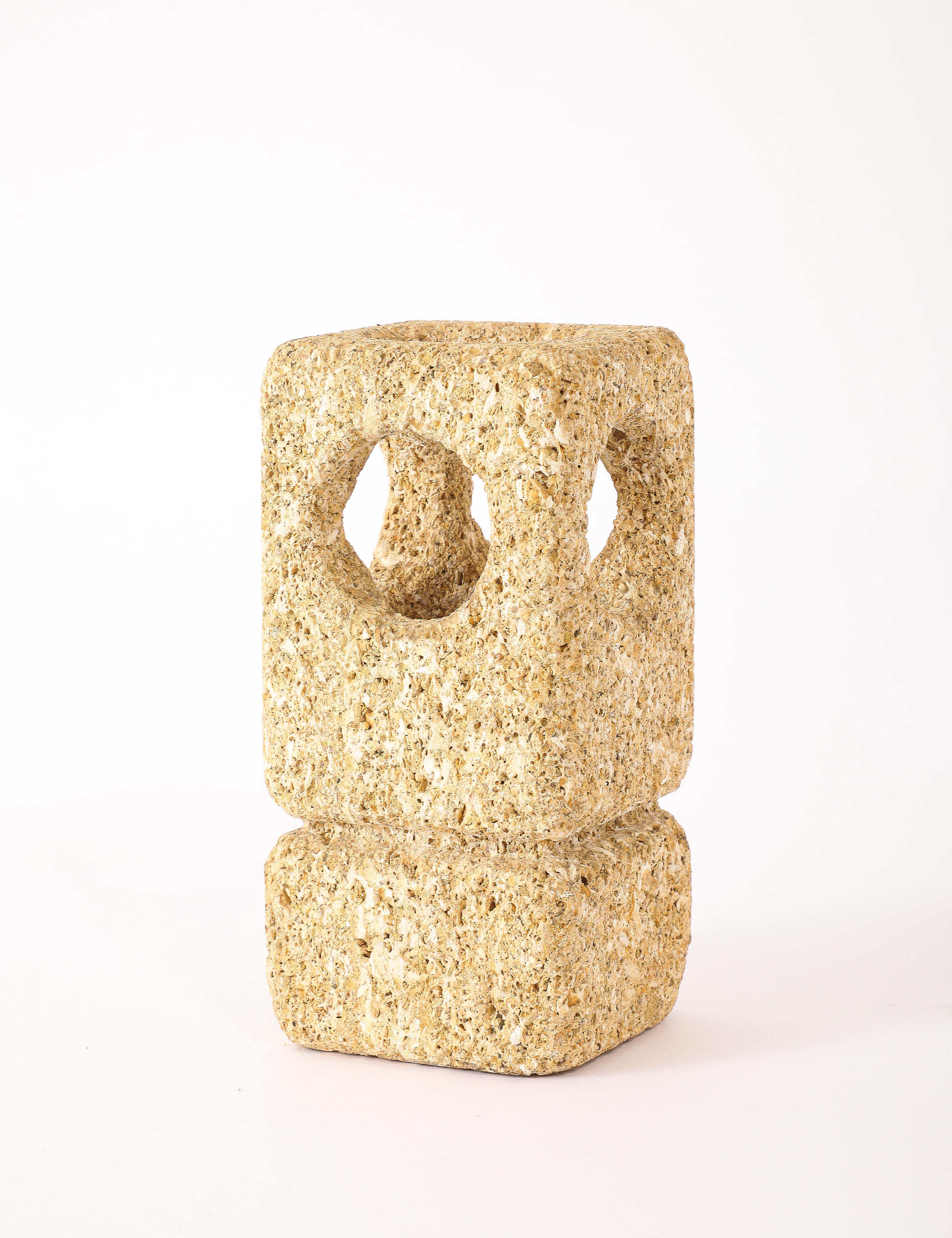 Carved Coral Signal Lamp, France 1950's For Sale 3