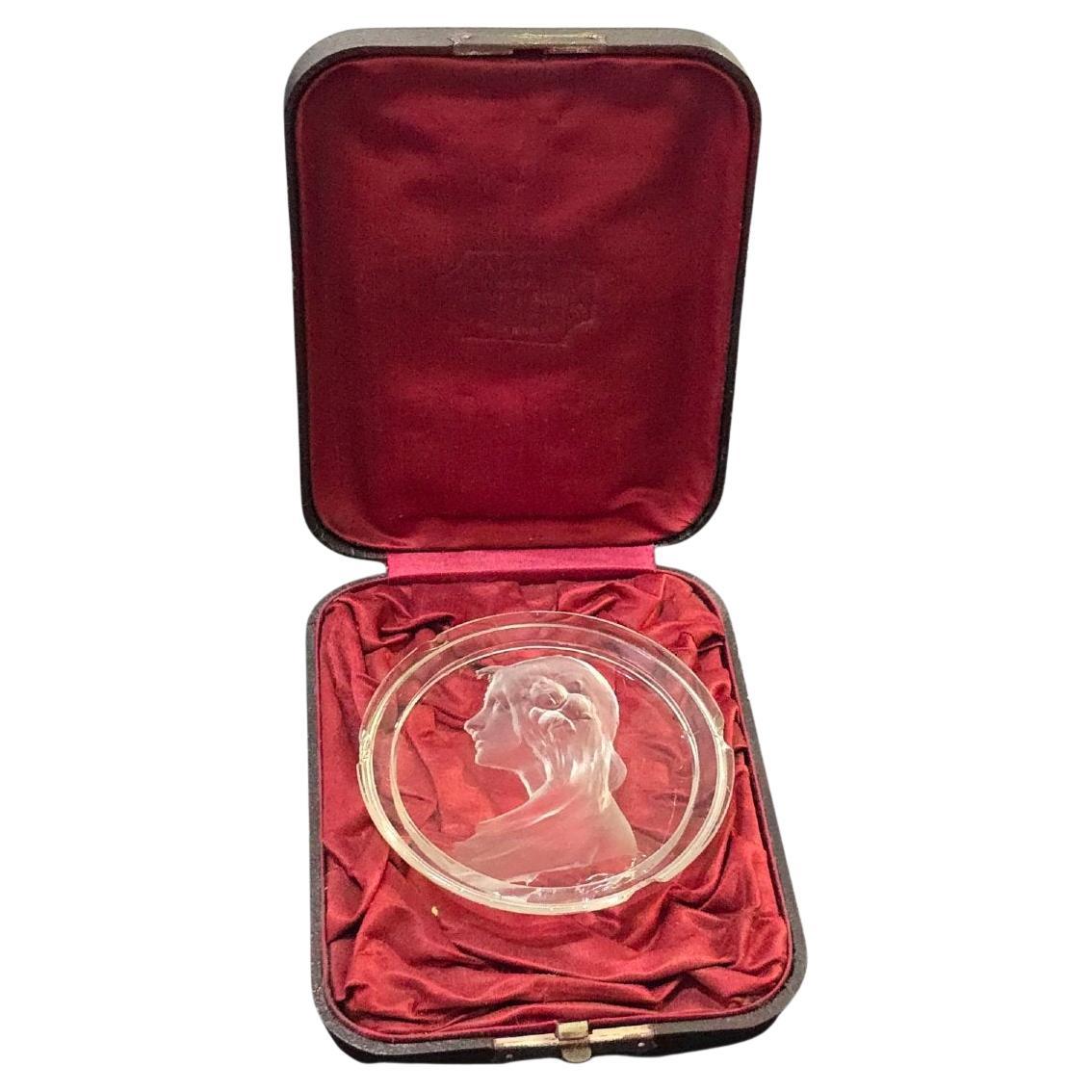 Carved Crystal Medallion – 19th Century