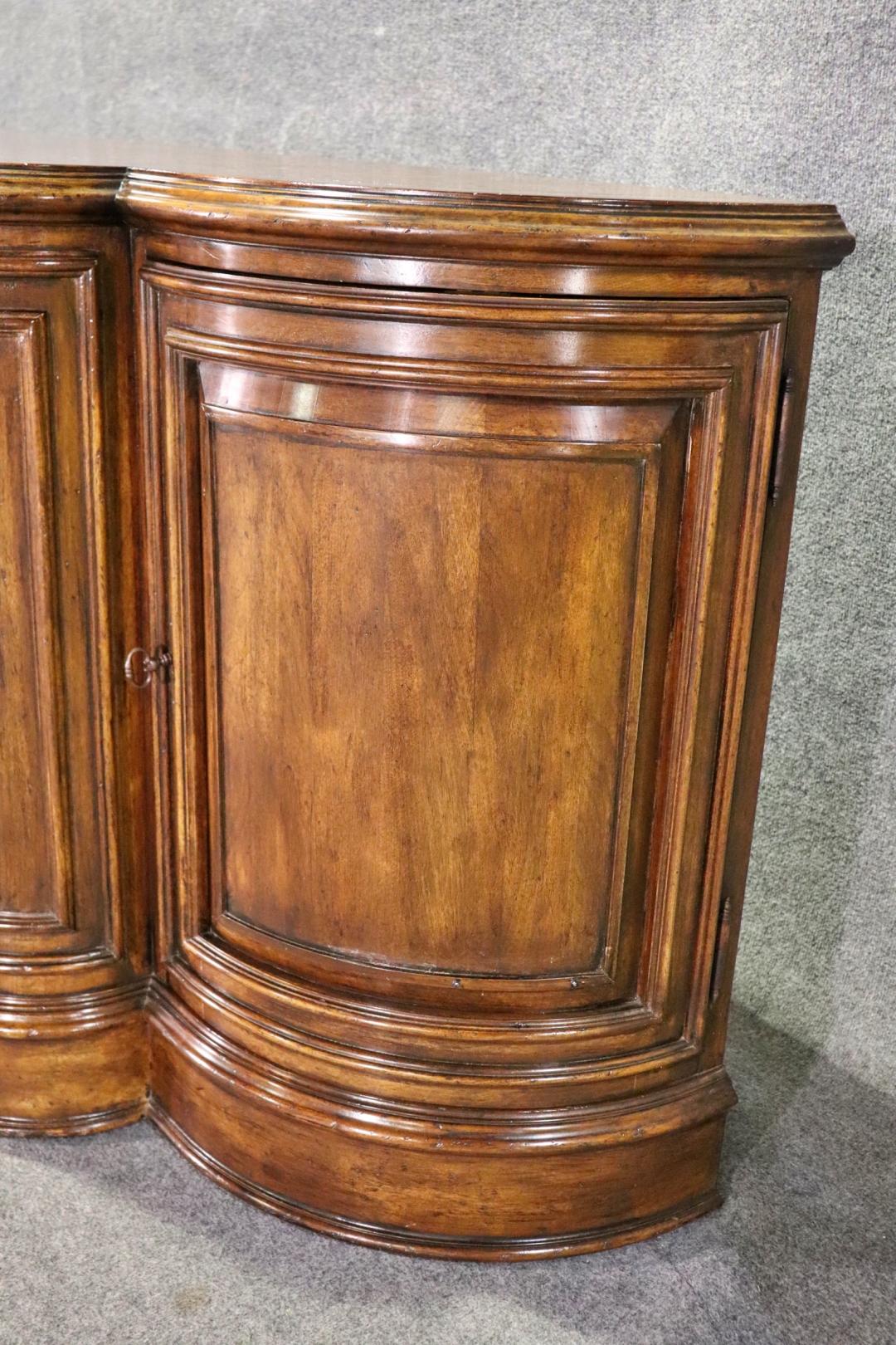 Carved Curved Walnut French Walnut Buffet Sideboard Server Circa 1920 1