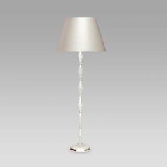 Carved Diamond Form Rock Crystal Quartz Floor Lamp