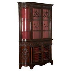 Carved Display Cabinet Mahogany, England, 19th Century