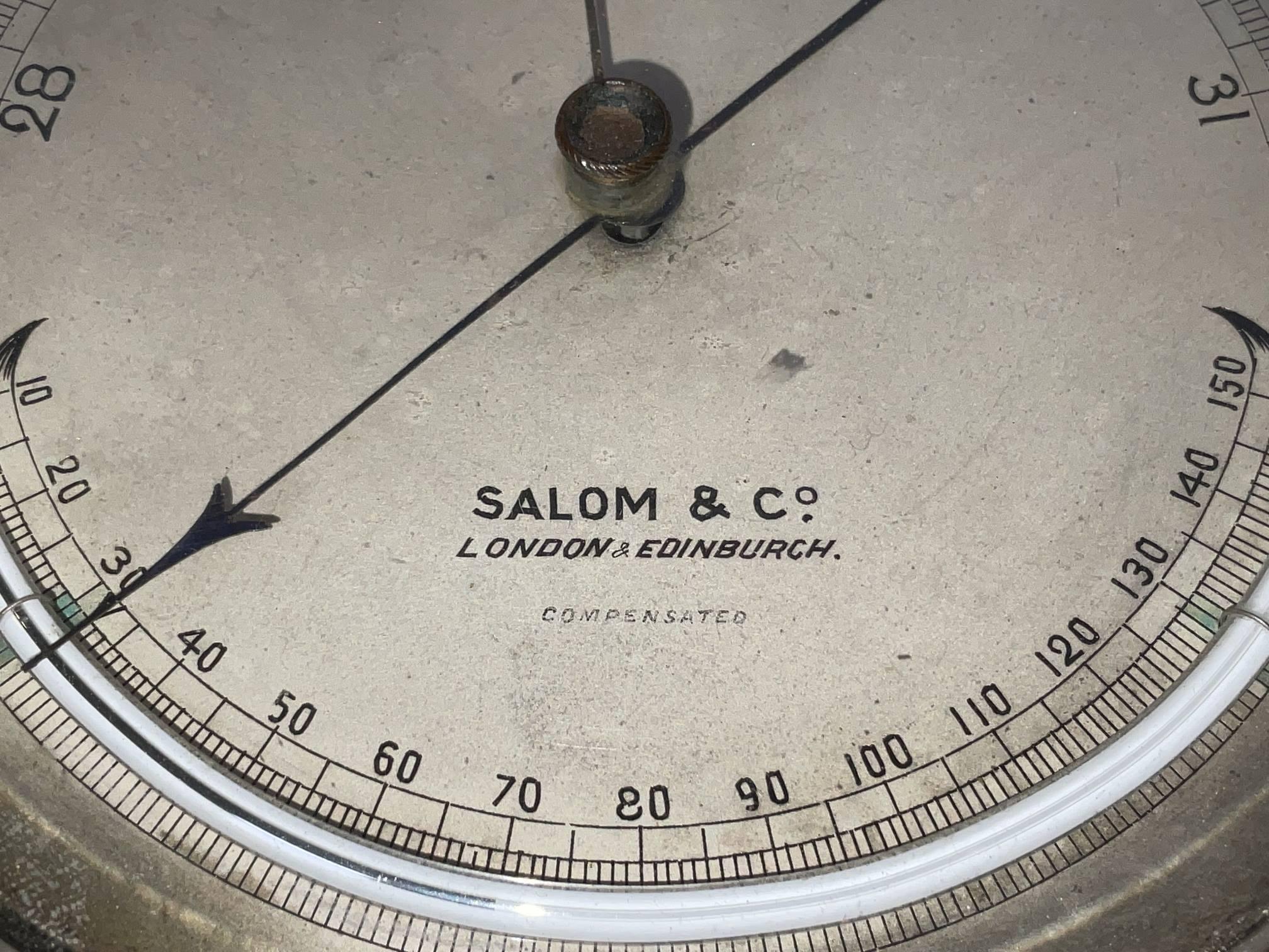 Geschnitztes Delphyn-Marinebarometer von Salom aus London im Angebot 5