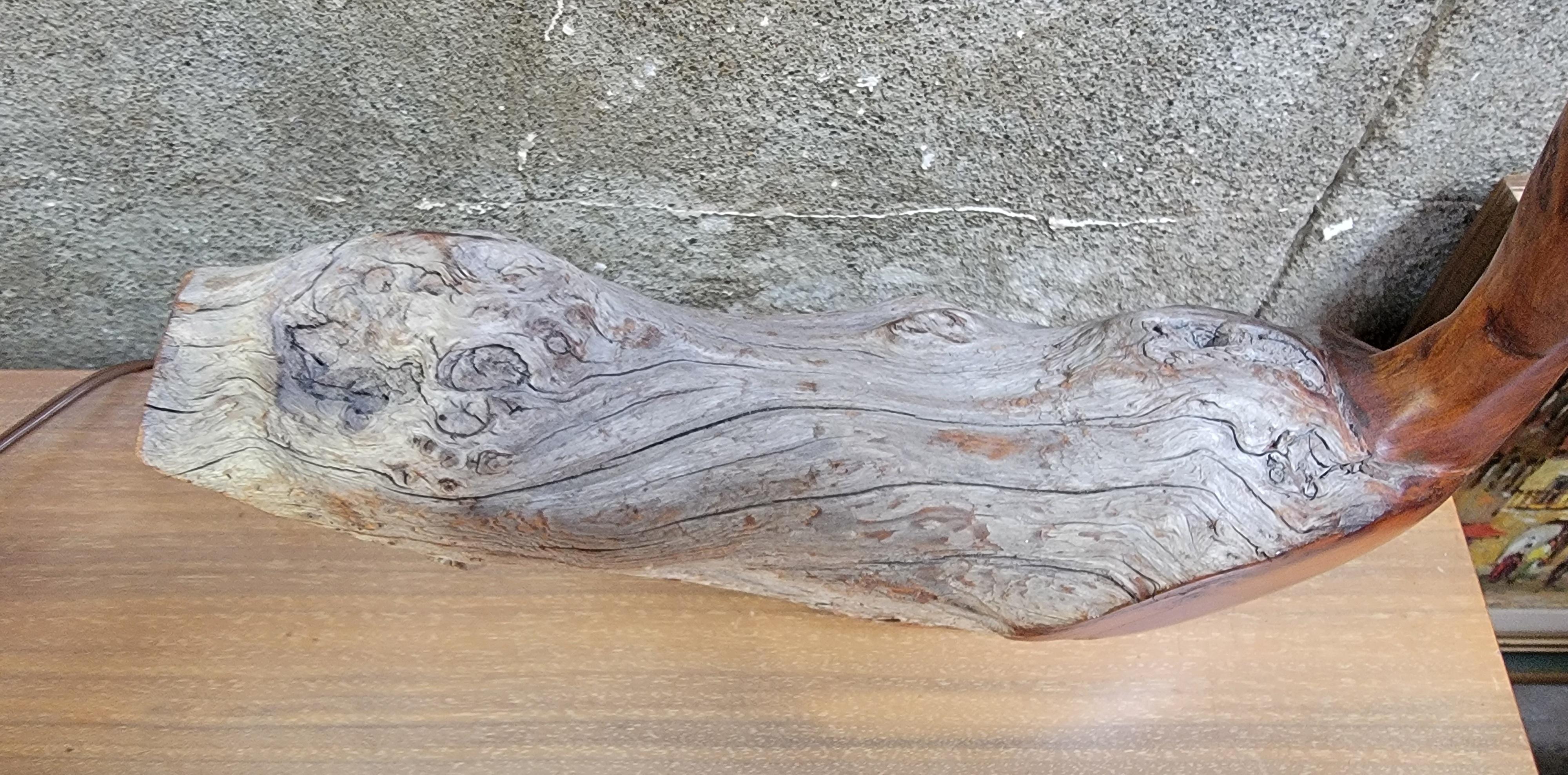 20th Century Carved Driftwood Sculpture Waterfowl Bird by Kevin Morin For Sale