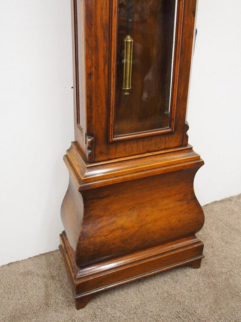 Carved Drum Head Grandfather Clock by J W Mitchell, Glasgow For Sale at