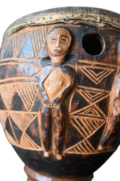Carved Drum (ngoma) – Luba-maniema / Zela, Democratic Republic Of Congo