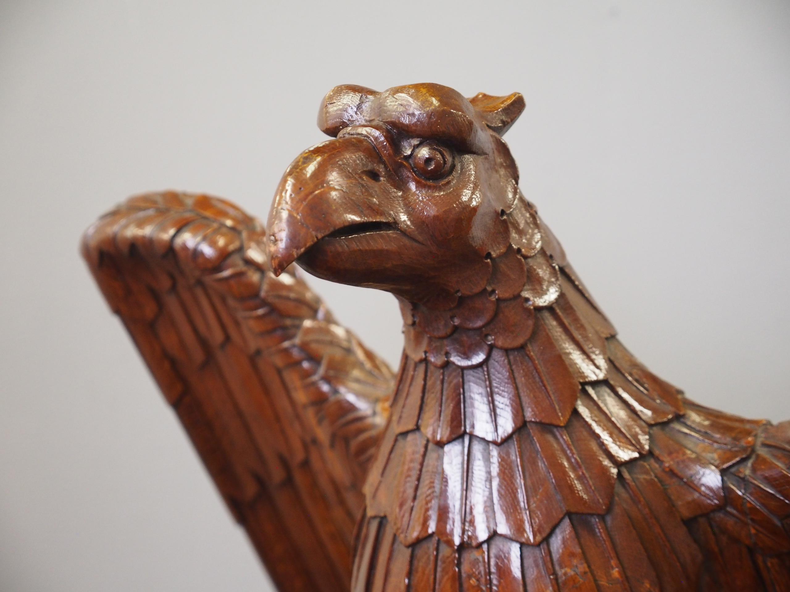 19th Century Carved Eagle Lectern For Sale