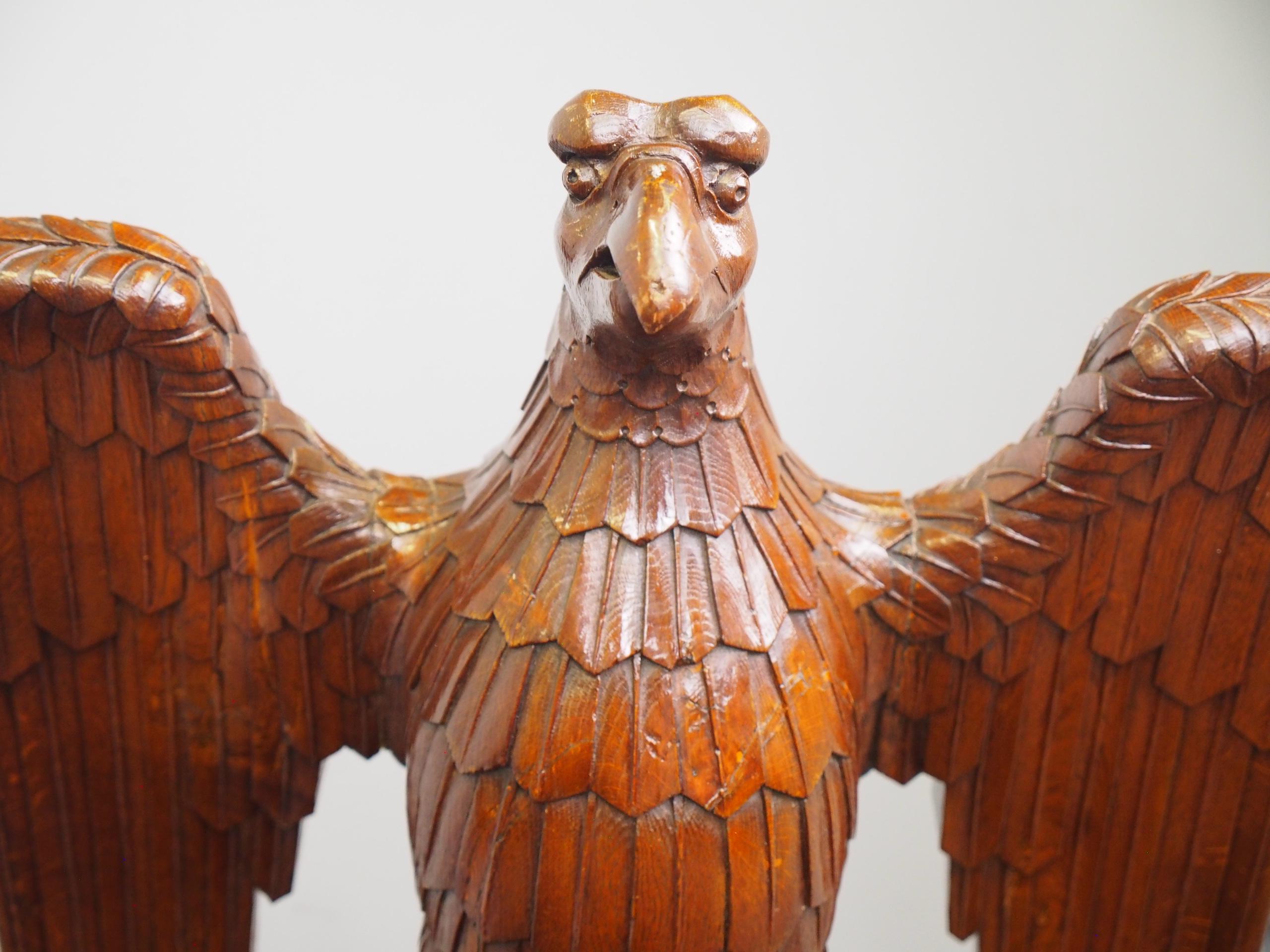 Oak Carved Eagle Lectern For Sale