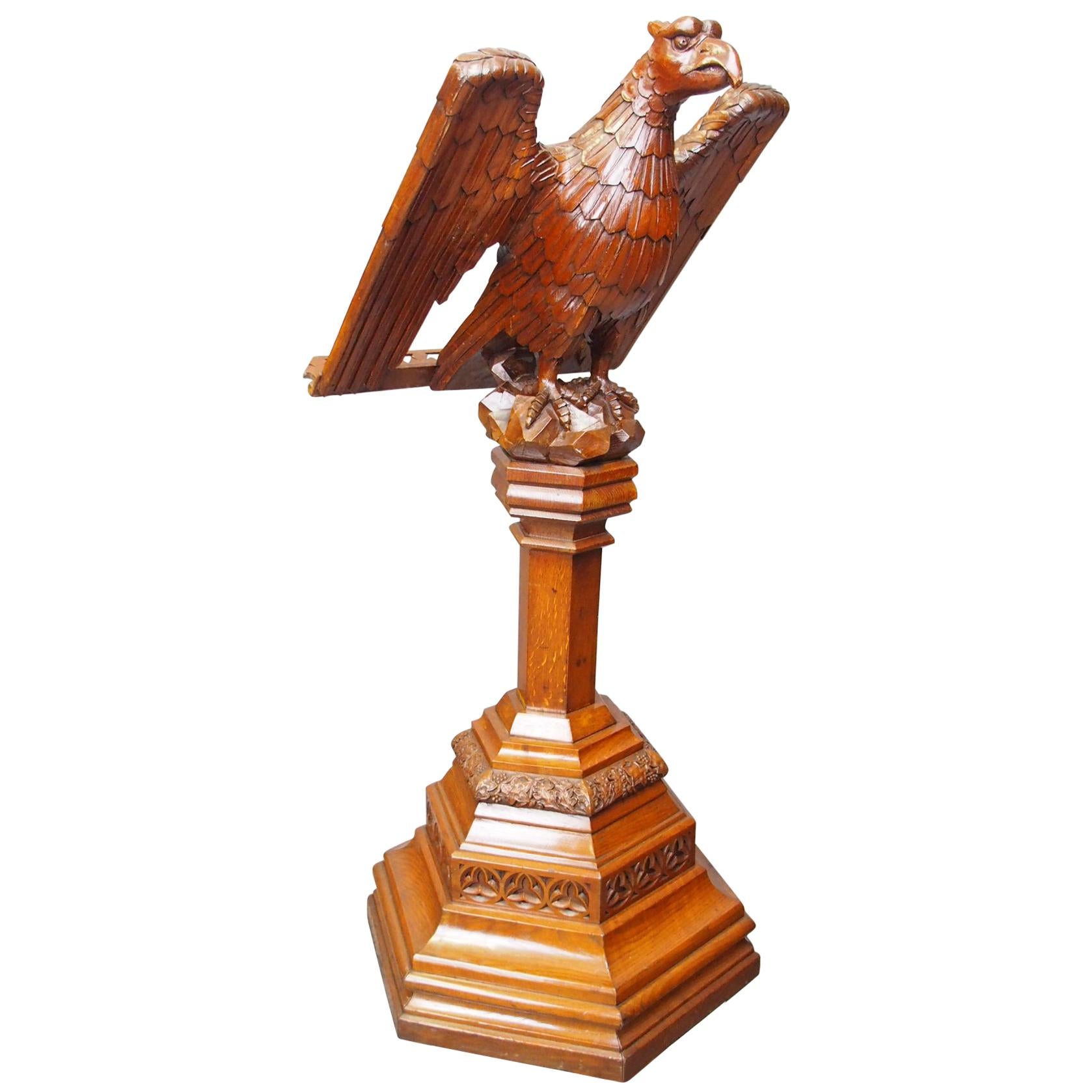 Carved Eagle Lectern For Sale