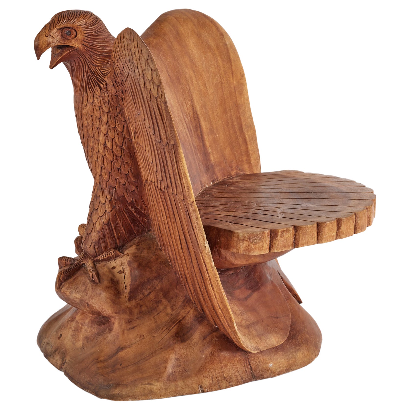 Carved Eagle Sculpture