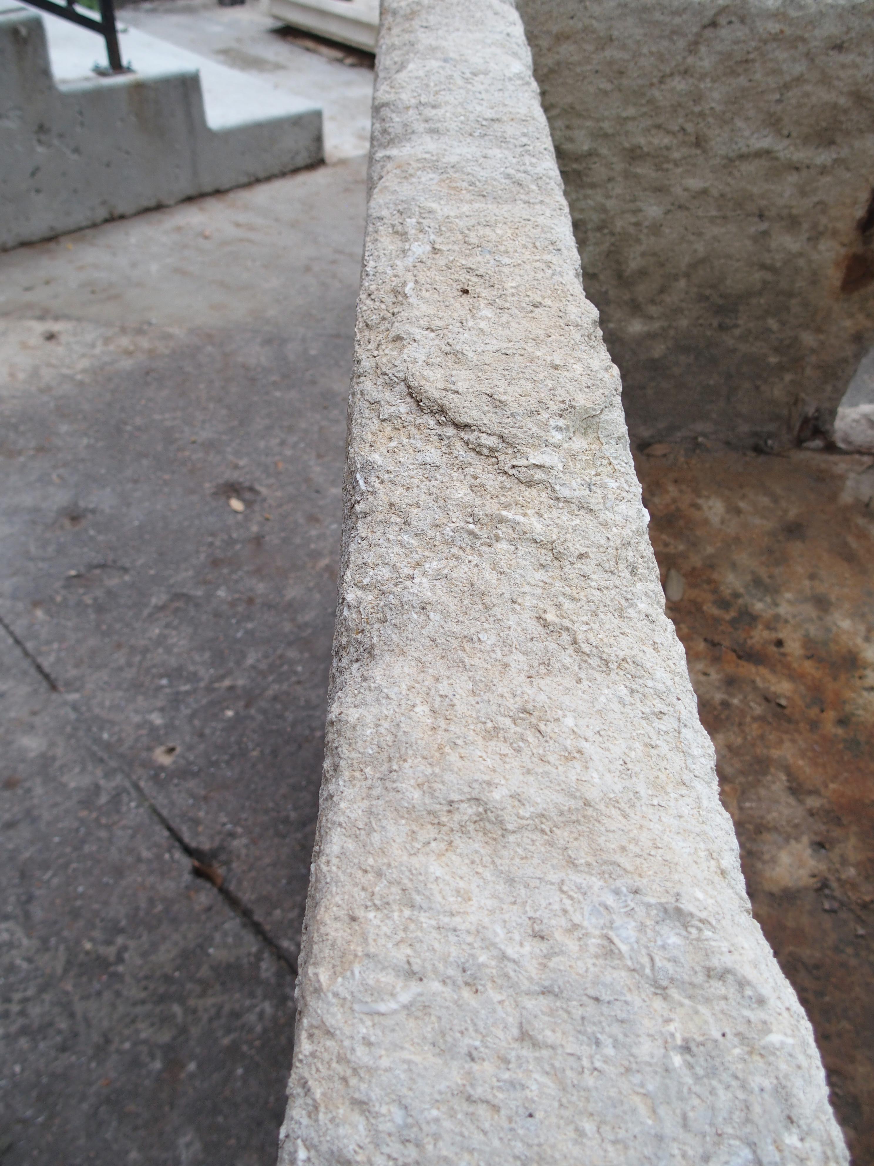 Carved Early 19th Century Limestone Trough from the South of France For Sale 4