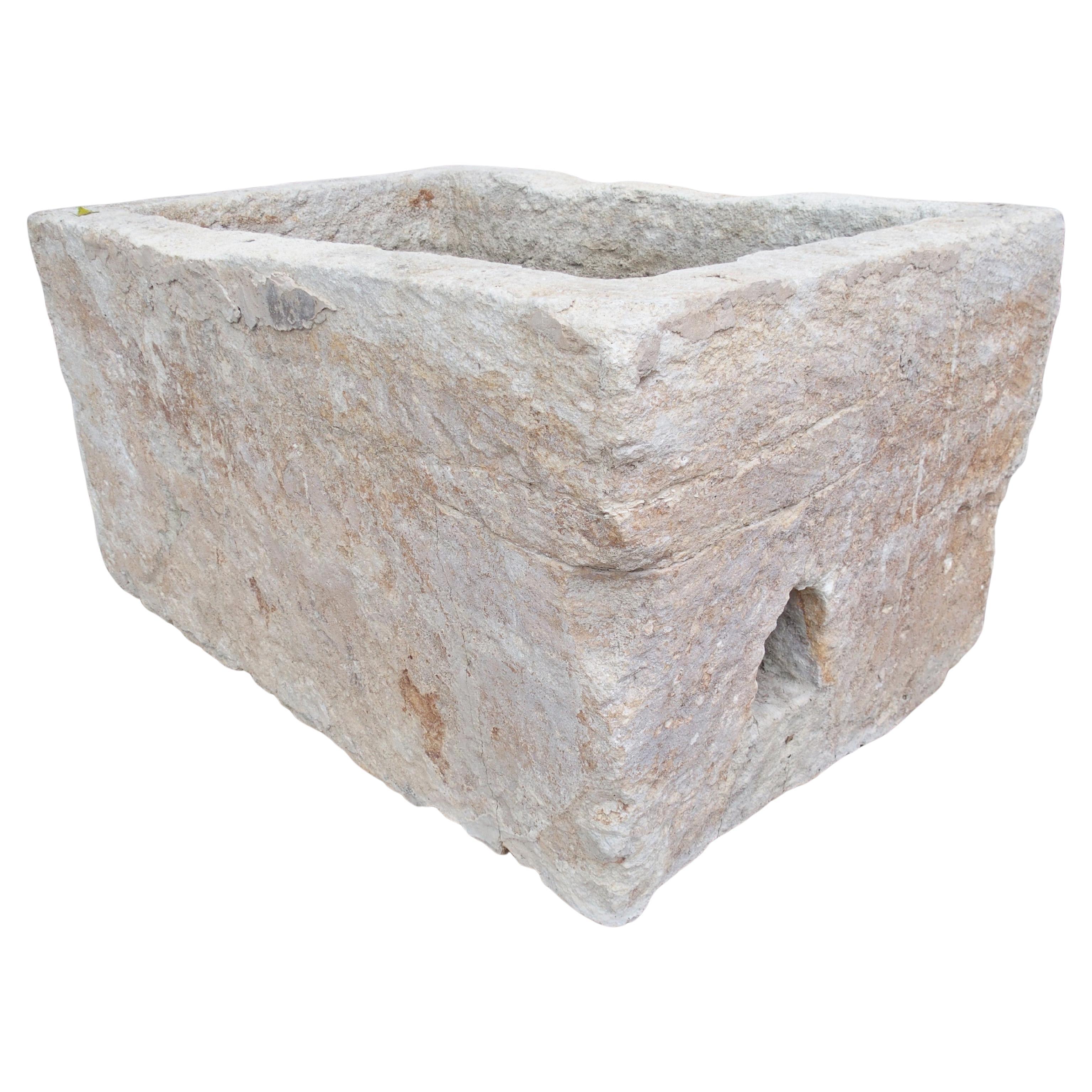 Carved Early 19th Century Limestone Trough from the South of France